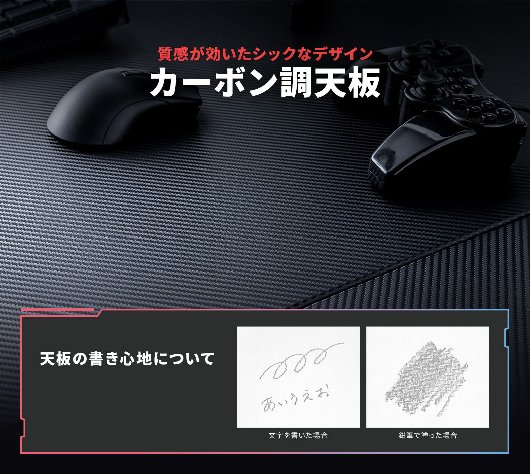 フレームの一部にアクセントカラーを採用