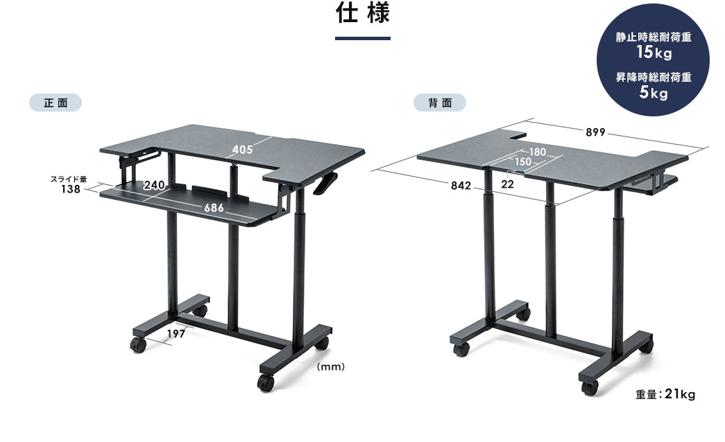 仕様 正面 背面