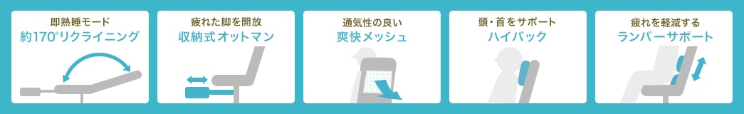 即熟睡モード 疲れた足を解放