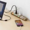 電源タップ(USB充電対応・iPhone/スマートフォン充電・雷ガード・木目調・2m・ライト木目)