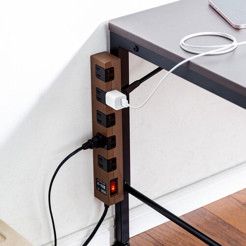 在庫限り】ローデスク 高さ調整 5段階 幅120cm 奥行60cm 電源