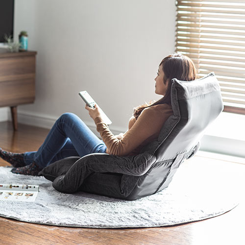 座椅子(42段階リクライニング・マイクロファイバー・リクライニング