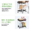 【アウトレット】ツールワゴン ファイルワゴン キャスター付 2段 折りたたみ 総耐荷重50kg 4輪 軽量