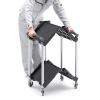 【アウトレット】ツールワゴン ファイルワゴン キャスター付 2段 折りたたみ 総耐荷重50kg 4輪 軽量