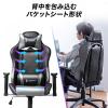 レザーチェア(ゲーミングチェア・ミドルバック・バケットシート・PVCレザー・リクライニング・ヘッドレスト・ランバーサポート)