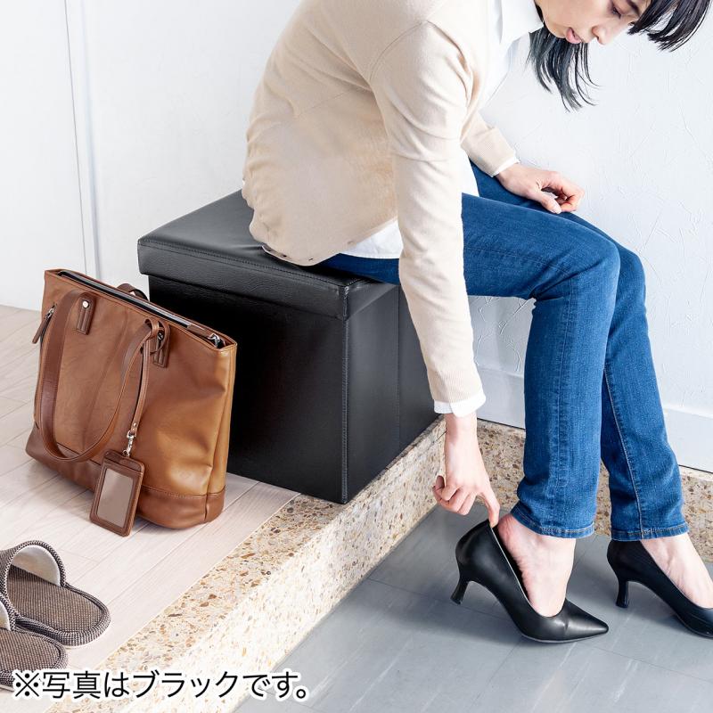 収納スツール(収納ボックス・ボックススツール・折りたたみ
