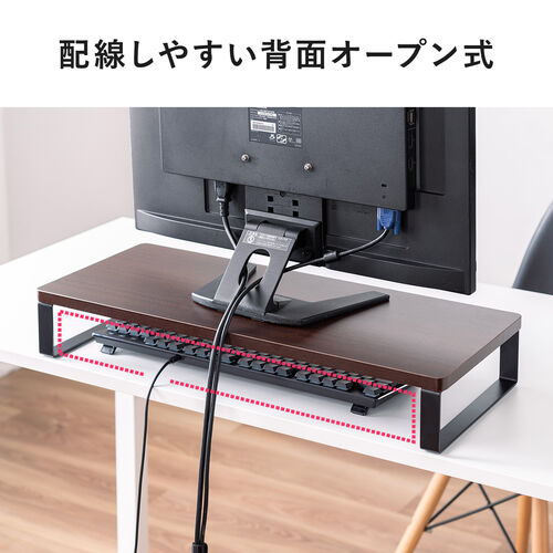 机上ラック・モニター台（横幅60cm・奥行25cm・高さ9.5cm） YK-MR194M