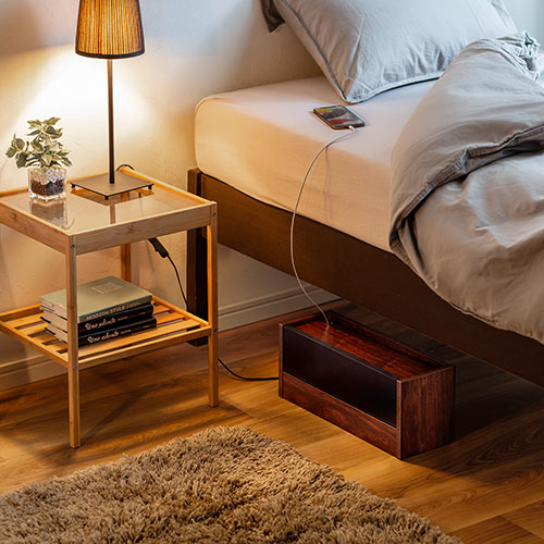 ケーブルボックス・目隠しボックス・タップボックス 木製 小型