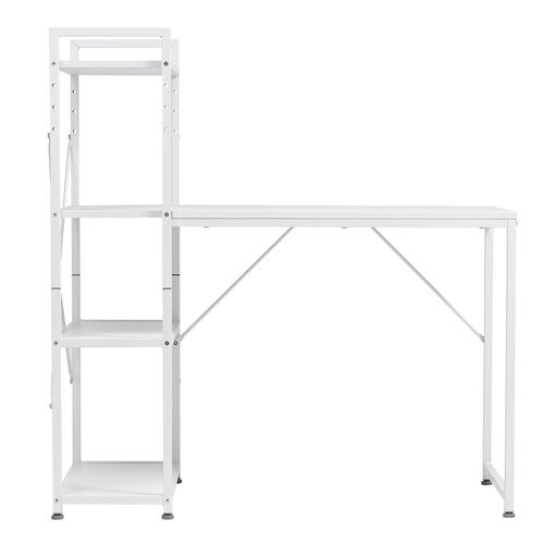 棚付きデスク シェルフデスク パソコンデスク 収納ラック 幅107cm 奥行