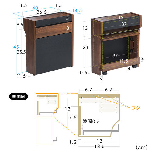 ルーター収納ボックス ケーブルボックス 幅40cm 高さ45cm 充電