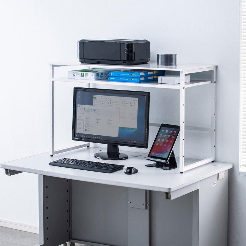 机上ラック・モニター台（横幅98cm・奥行45cm・高さ60.5cm・耐荷重50kg