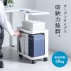 昇降式デスクキャビネット オープンキャビネット デスクワゴン ポータブル電源収納台 プロジェクター台 サイドデスク デスク下収納 ソファーサイドテーブル キャスター付 ブラック