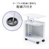 昇降式デスクキャビネット オープンキャビネット デスクワゴン ポータブル電源収納台 プロジェクター台 サイドデスク デスク下収納 ソファーサイドテーブル キャスター付 ブラック