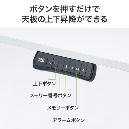 電動昇降デスク(W1200×D600mm/ホワイト) YK-ERD12060W 電動昇降デスク(W1200×D600mm/ホワイト) YK-ERD12060W