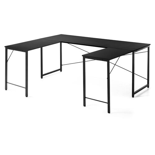 コの字デスク シンプルデスク 幅180cm 奥行150cm ブラック モニタ コの字デスク シンプルデスク 幅180cm 奥行150cm ブラック モニタ