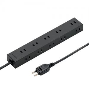 【アウトレット】電源タップ 2P 10個口　強力ネオジムマグネット　シャッター付