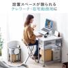 【アウトレット】パソコンデスク&イス(横幅90cm×奥行58cm・折りたたみ・テレワーク・ホワイト)