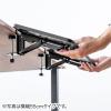 【アウトレット】デスクエクステンダー 机 天板拡張 後付 折りたたみ テーブル拡張 クランプ固定 キーボードトレー 幅70cm 奥行25cm