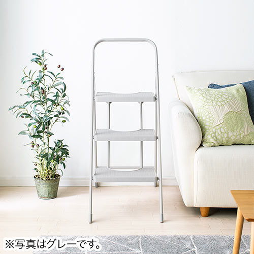 踏み台(折りたたみ・脚立・3段・ステップ台・ホワイト) YK 踏み台(折りたたみ・脚立・3段・ステップ台・ホワイト) YK