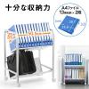 【特価】ファイルワゴン(2段・A4対応・キャスター付・斜め棚・カバン置き)