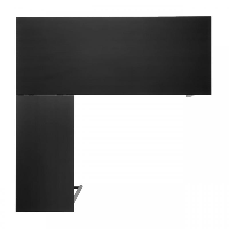 L字デスク　黒 アウトレット】L字型パソコンデスク(コーナーデスク・木製・幅