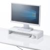 【アウトレット】机上ラック(3段階横幅可変・スマホスタンド/引き出し付き・ホワイト)