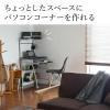 【アウトレット】パソコンデスク 横幅60cm×奥行53cm 省スペース キーボードスライダー マウステーブル プリンター台 キャスター付 ブラック