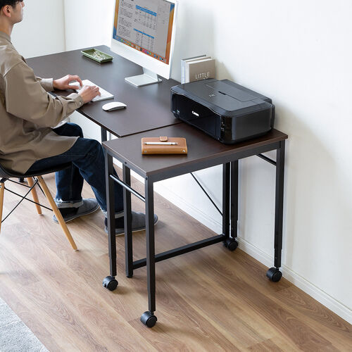 アウトレット】キャスター付きサブデスク 脇机 パソコンデスク