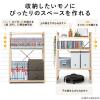 ランドセルラック(ウッドラック・ウッドシェルフ・幅585mm・奥行360mm・高さ1792mm・5段・棚板可変・パイン材)