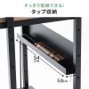 【アウトレット】 パソコンラック パソコンデスク 木目調 幅60cm 耐荷重85kg 収納棚付 キャスター付 キーボードスライダー付 マウステーブル付 スリム