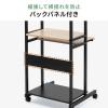 【アウトレット】 パソコンラック パソコンデスク 木目調 幅60cm 耐荷重85kg 収納棚付 キャスター付 キーボードスライダー付 マウステーブル付 スリム