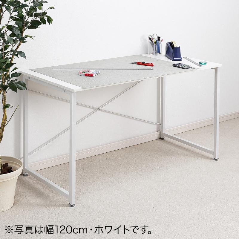 シンプルデスク(パソコンデスク・平机・幅80cm・奥行60cm・ブラック) YK-DESKF002BK 【パソコンデスク通販のデスク市場】