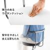 【アウトレット】2WAYキッチンチェア(PUレザー・ナイロンキャスター・アジャスター両対応・回転椅子・ホワイト)