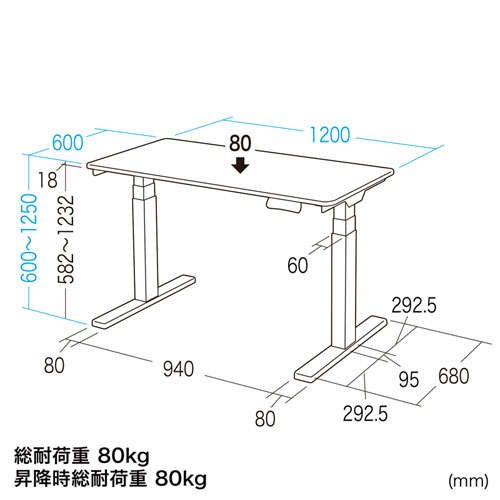 アウトレット】電動昇降デスク(W1200×D600mm/ホワイト) YK アウトレット】電動昇降デスク(W1200×D600mm/ホワイト) YK