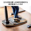 【アウトレット】エルゴノミクスチェア(人間工学椅子・高さ調整・スタンディングデスク・上下昇降デスク対応・疲労軽減マット付属・耐荷重125kg・キャスター付き・ブラック)