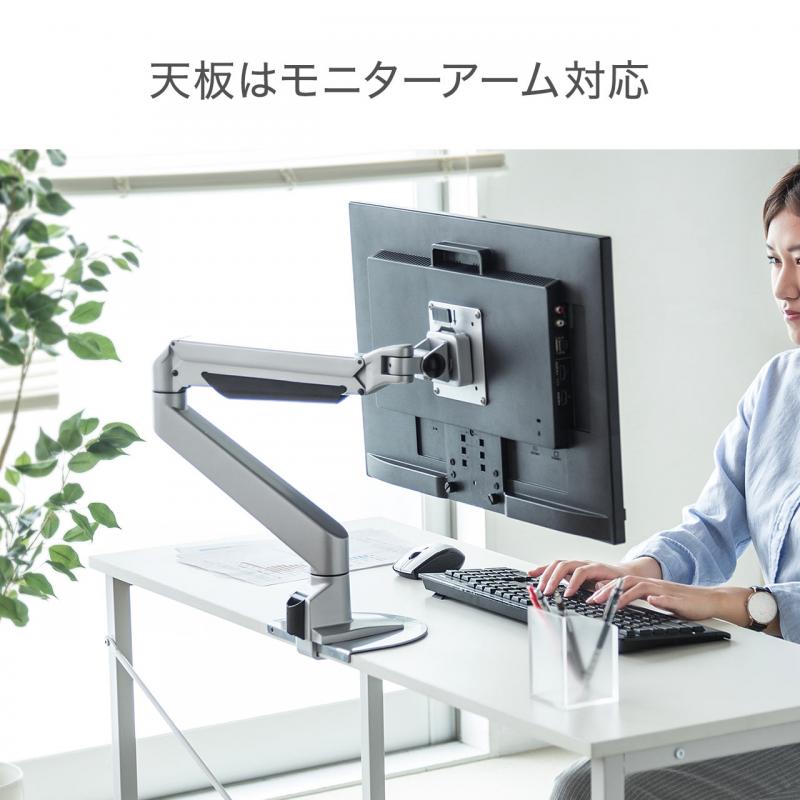 シンプルデスク(パソコンデスク・平机・幅100cm・奥行45cm・ブラウン) YK-DESKF016BR 【パソコンデスク通販のデスク市場】