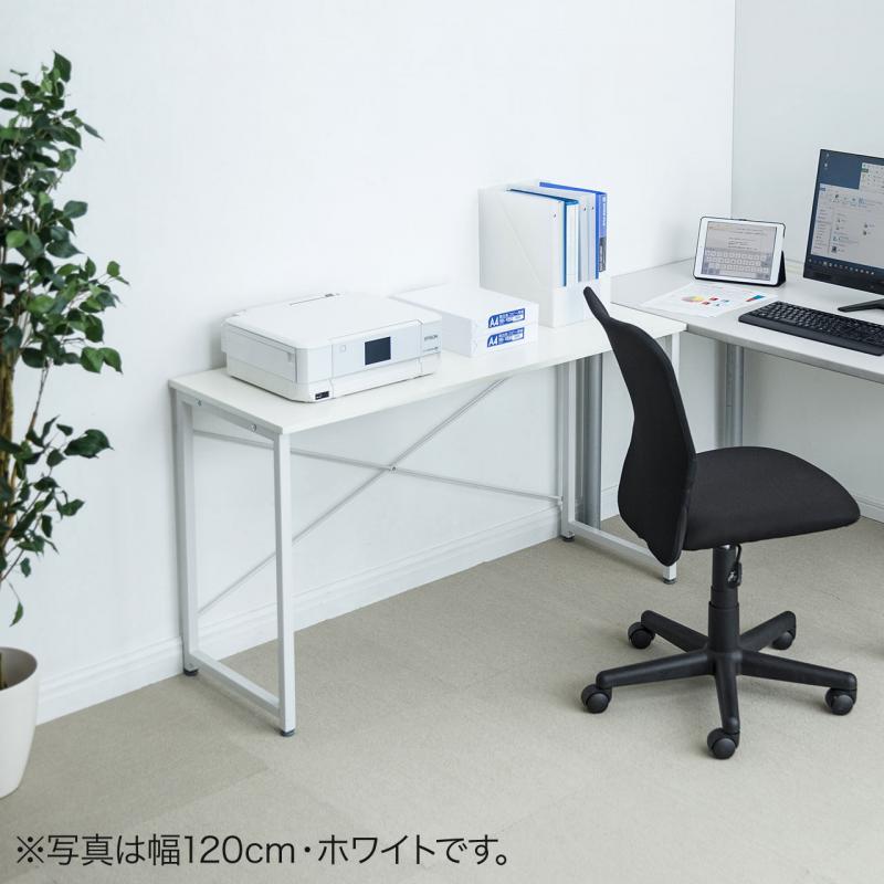 シンプルデスク(パソコンデスク・平机・幅120cm・奥行45cm・ブラウン) YK-DESKF017BR 【パソコンデスク通販のデスク市場】