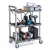 【アウトレット】折りたたみカート3段式(総耐荷重:60kg・W800×D500×H1035mm)