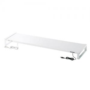【アウトレット】机上ラック・モニター台(横幅100cm・奥行25.7cm・高さ8.9cm・USBポート付・電源タップ付・耐荷重15kg)