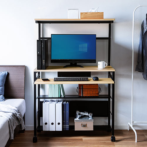 パソコンデスク パソコンラック 幅90cm 奥行43cm キーボード