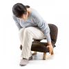 座敷椅子(高座椅子・正座椅子・和室・腰痛対策・背もたれ・脚裏フェルト付き・コンパクト収納・ブラウン)