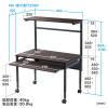 【アウトレット】ローデスク 座デスク 高さ可変 3段階可変 幅850mm 奥行520mm タップトレイ スライダー キャスター付き サブテーブル