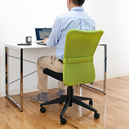 デスクチェア・イス(メッシュ・ミドルバック・グリーン) 150-SNC055G