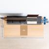 【アウトレット】机上ラック・モニター台(横幅100cm・奥行24cm・高さ8.5cm・電源タップ付)