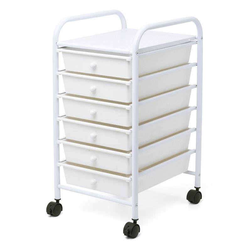 コンパクトデスク キャスター付き ホワイト CPSR6030H(NM/IV) デスクワゴン 折りたたみ キャスター付き おしゃれ