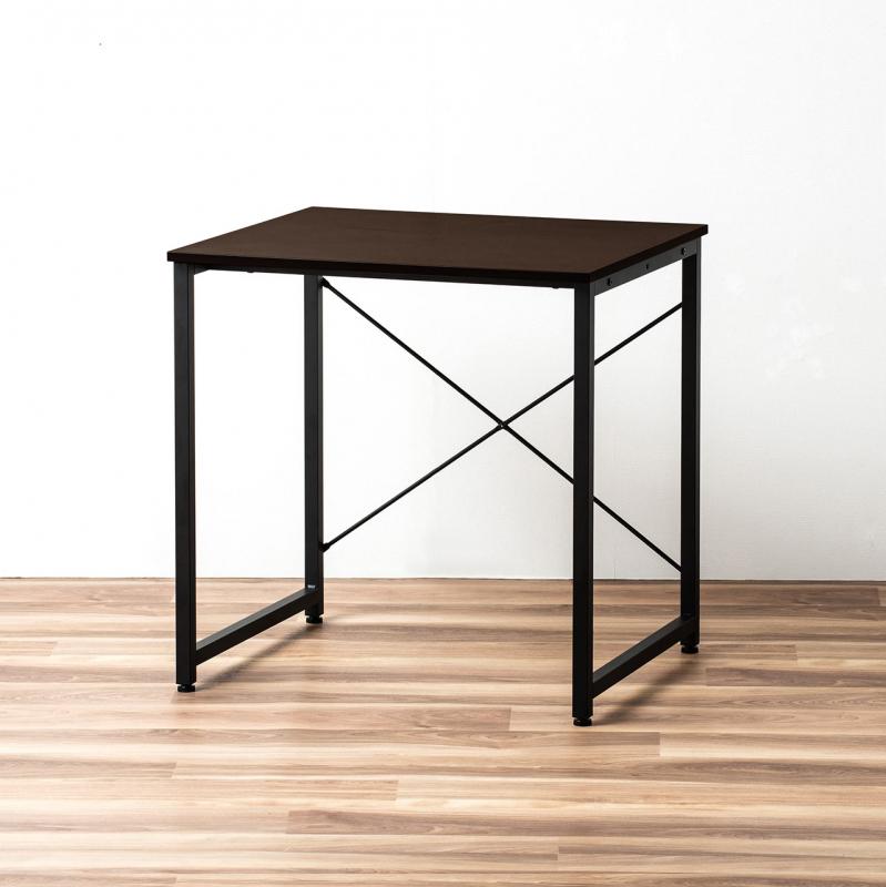 シンプルデスク デスク 無垢材 【幅85×奥45cm】 ブラウン 組み立て式 シンプルデスク デスク 無垢材 【幅85×奥45cm】 ブラウン 組み立て式