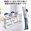 【アウトレット】折りたたみテーブル 省スペース W1520mm D455mm 樹脂天板 作業台 簡単組立 持ち運び 軽量 ホワイト