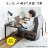 [幅105]L字ローデスク パソコンデスク 木製 座デスク コーナーデスク 高さ可変5段階 ホワイト