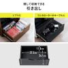 ゲーム機収納ラック ガラス扉 UVカット 可動棚×3枚 キャスター付き サイドワゴン 幅46.2×奥行き37×高さ90cm PS5/4 Switch 2 木目×ブラック