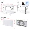 折りたたみテーブル 折りたたみデスク ミーティングテーブル 樹脂天板 屋外 軽量 幅122cm×奥行61cm×高さ74cm